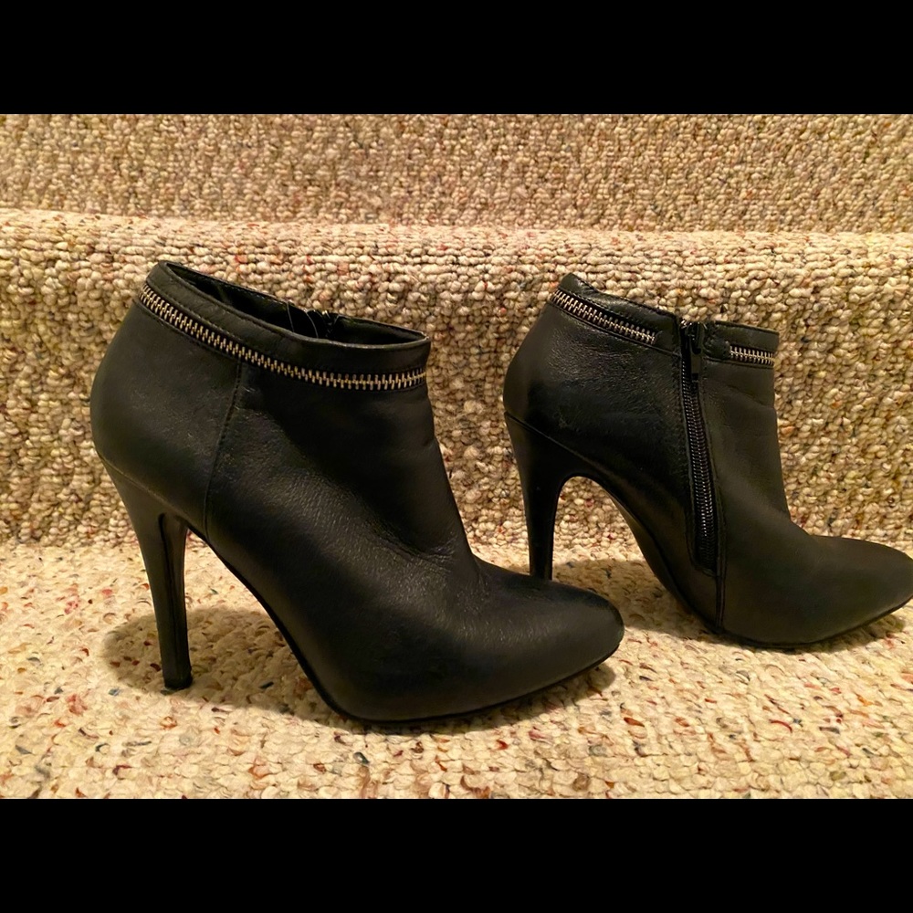 Steve Madden spiked heel black bootie.
